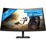 OMEN by HP 32c - LED-monitor - spelen - 31.5 - 2560 x 1440 QHD @ 165 Hz - VA - 400 cd/m² - 3000:1 - 1 ms - 2xHDMI, DisplayPort