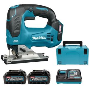 Makita JV002GD201 40 V Max Accu Decoupeerzaag D-greep | 2,5 Ah accu (2 st), snellader, in Mbox