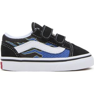 Vans  Old Skool V PIXEL FLAME BLACK/BLUE  Lage Sneakers kind