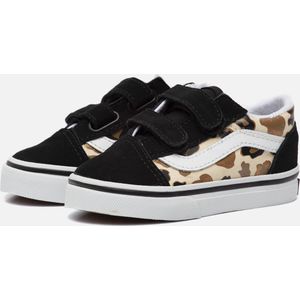 Vans - Old Skool V - Sneakers - Zwart - Bruin - Wit - Suède - Canvas - Rubber