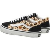 VANS Old Skool Leopard Glitter - Sneakers - Zwart/Bruin/Wit - Textiel/Suède