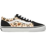VANS Old Skool Leopard Glitter - Sneakers - Zwart/Bruin/Wit - Textiel/Suède