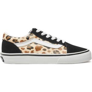 VANS Old Skool Leopard Glitter - Sneakers - Zwart/Bruin/Wit - Textiel/Suède