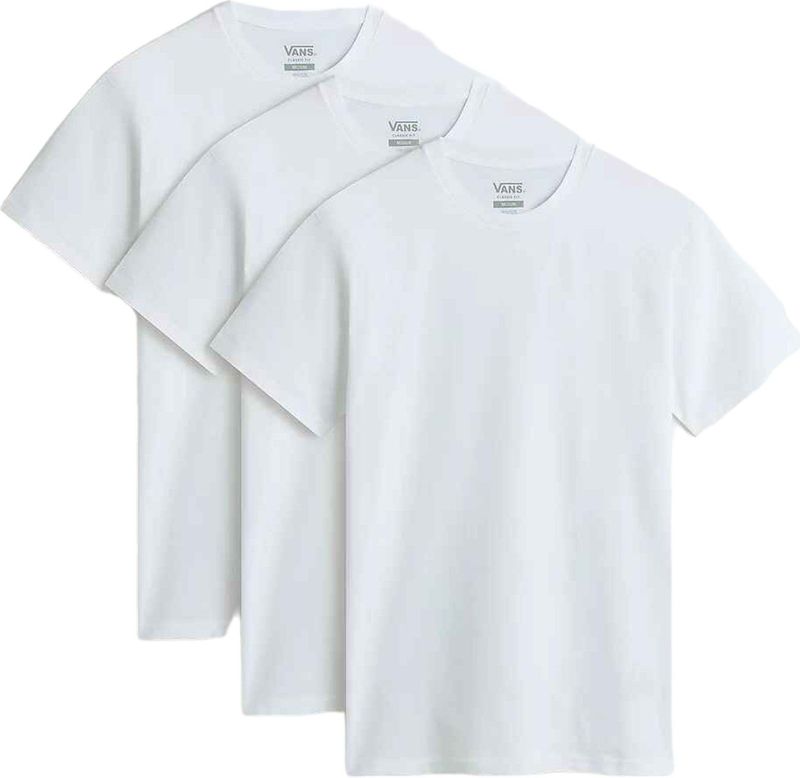 VANS - T-shirt - Wit - 3 Pack - Halve Mouw - Ronde Hals