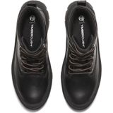 Veterlaarsjes - Effen - Leer - Middelhoge Hak - Flexibele Zool