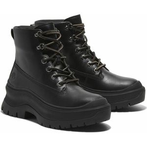 Veterlaarsjes - Effen - Leer - Middelhoge Hak - Flexibele Zool