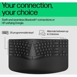 HP 960 - Draadloos Toetsenbord - Ergonomisch - Zwart - Qwerty - ISO Layout