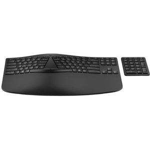 HP 960 BLK Ergonomic Wireless Keyboard toetsenbord Thuis RF-draadloos + Bluetooth Zwart