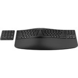 HP 960 Ergonomic Wireless Keyboard toetsenbord Thuis RF-draadloos + Bluetooth AZERTY Belgisch Zwart