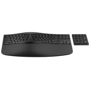 HP 965 BLK ERGONOMIC WL KBD toetsenbord Thuis RF-draadloos + Bluetooth Zwart