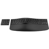 HP 960 BLK Ergonomic Wireless Keyboard toetsenbord Thuis RF-draadloos + Bluetooth Zwart