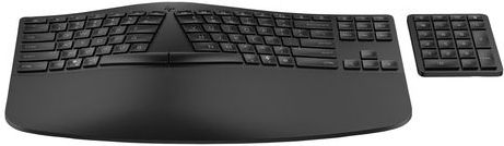 HP 960 BLK Ergonomic Wireless Keyboard toetsenbord Thuis RF-draadloos + Bluetooth Zwart