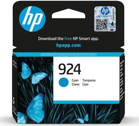 HP 924 Cyan Original Ink Cartridge inktcartridge 1 stuk(s) Origineel Normaal rendement