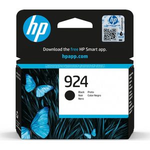 HP 924 Black Original Ink Cartridge inktcartridge 1 stuk(s) Origineel Normaal rendement Zwart