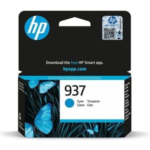 HP 937 Cyan Original Ink Cartridge inktcartridge 1 stuk(s) Origineel Normaal rendement
