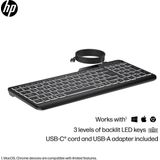 HP 400 Backlit - Toetsenbord - QWERTY - Zwart - Met Kabel