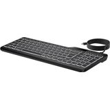 HP 405 Multi-Device Backlit Wired Keyboard toetsenbord Kantoor USB QWERTY Engels Zwart