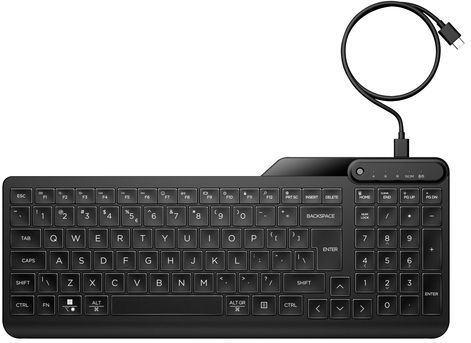 HP 405 Multi-Device BL WD KBD AZERTY BE toetsenbord Kantoor USB Zwart