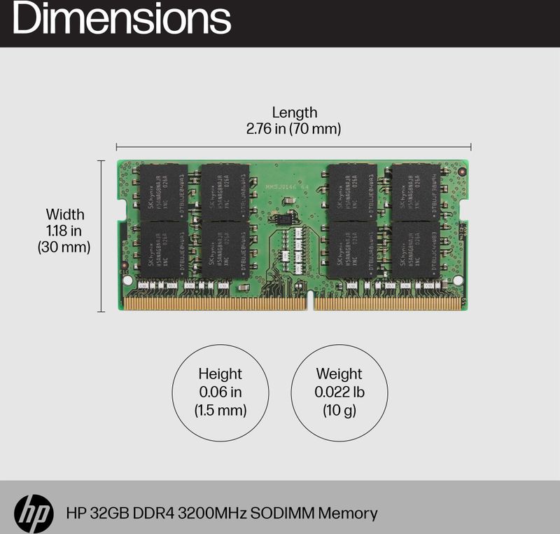 HP 16GB DDR4 3200 SODIMM Memory geheugenmodule