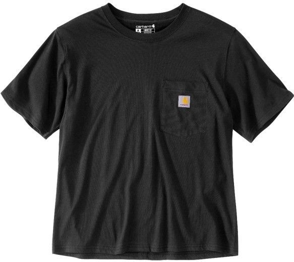 Carhartt - T-Shirt - Zwart - Katoen/Tencel - Lichtgewicht - Ronde Hals