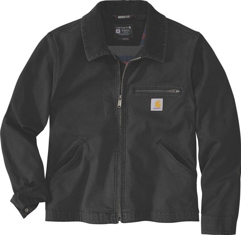 Carhartt - Rugged Flex Relaxed Fit Duck Detroit Jacket - Bruin - Bodywarmer