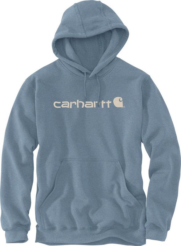 Carhartt Signature Logo Hoodie Blauw