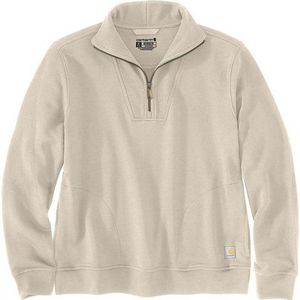 Carhartt - Women Fiber Series Half-Zip Sweatshirt - Oat Milk - Katoenmix