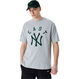 New Era New York Yankees Mlb Team Patch T-shirt Met Korte Mouwen Grijs L Man