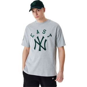 New Era New York Yankees Mlb Team Patch T-shirt Met Korte Mouwen Grijs L Man