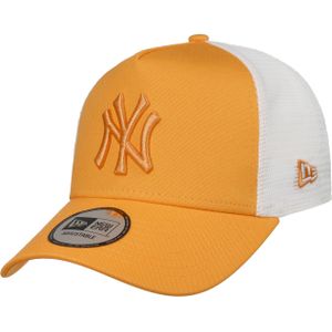 New Era Verstelbare Mesh Trucker Cap New York Yankees Papaya - One Size Oranje, Oranje, Eén Maat