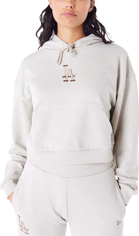 New Era Mlb Lifestyle Crop Hoody Losdod Stnabr Sweatshirt - Streetwear - Vrouwen