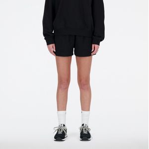 New Balance French Terry Short Dames Broek - Zwart