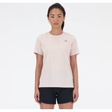New Balance Short Sleeve Dames Sportshirt - QUARTZ PINK