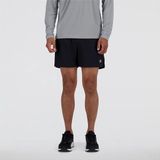 New Balance - AC Gevoerde 5 Inch Shorts - Zwart - Katoen - Sneldrogende Technologie