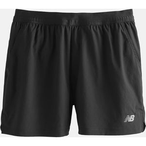 New Balance - AC Gevoerde 5 Inch Shorts - Zwart - Katoen - Sneldrogende Technologie