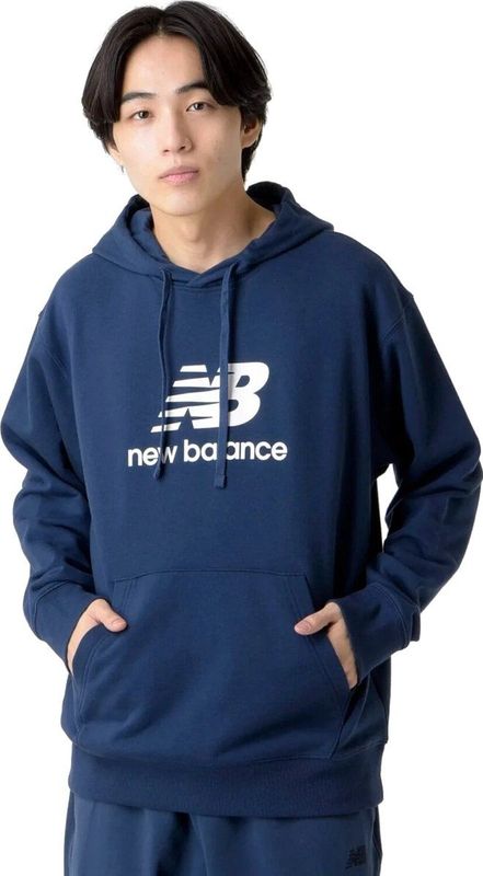 New Balance French Terry Logo Hoodie Mt41501 nny Kleur Blauw