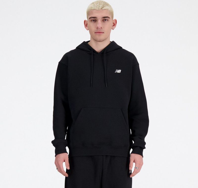 New Balance Small Logo French Terry Hoodie Heren Trui - ATHLETIC Grijs