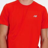 New Balance Run T-Shirt Heren Sportshirt - NEO FLAME