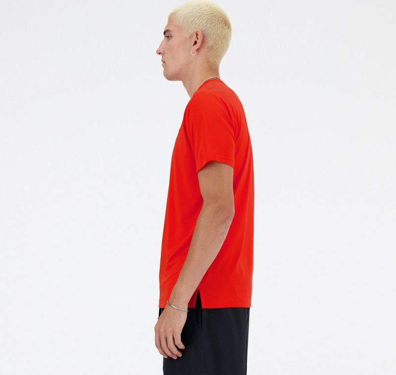 New Balance Run T-Shirt Heren Sportshirt - NEO FLAME