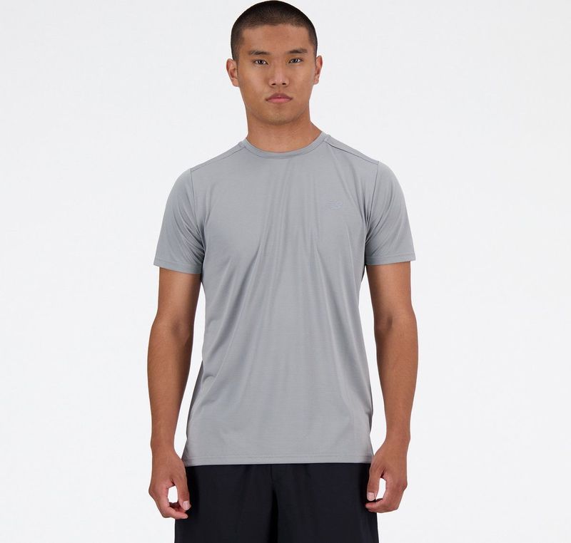 New Balance Run T-Shirt Heren Sportshirt - SLATE Grijs