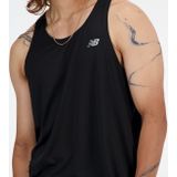 New Balance - Hardloopsinglet - Zwart - Polyester