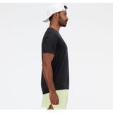 New Balance - Athletics - T-shirt - Zwart - Ademend - Korte Mouwen