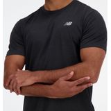 New Balance - Athletics - T-shirt - Zwart - Ademend - Korte Mouwen