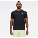 New Balance - Athletics - T-shirt - Zwart - Ademend - Korte Mouwen
