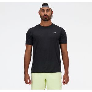 New Balance - Athletics - T-shirt - Zwart - Ademend - Korte Mouwen
