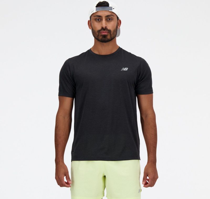 New Balance - Athletics - T-shirt - Zwart - Ademend - Korte Mouwen