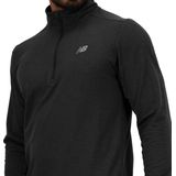 New Balance - Space Dye 1/4 Zip - T-shirt - Grijs