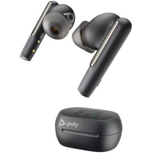 Poly Voyager Free 60+ UC Carbon Black Earbuds + BT700 USB-C-adapter + oplaadcase met touchscreen