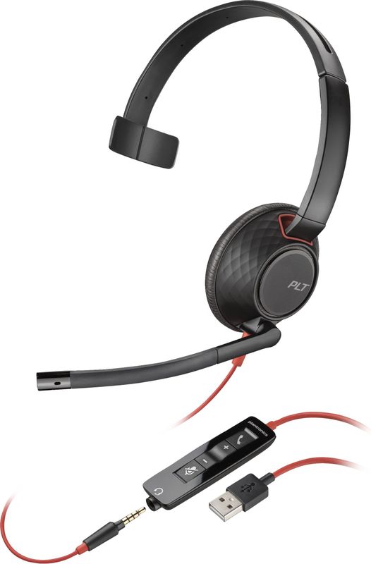 HP Poly Blackwire 5210 Monaural Teams 3,5mm/USB-A