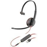 Poly BW 3215 MONO USB-A HS (Bedraad, USB-A), Kantoorheadset, Zwart